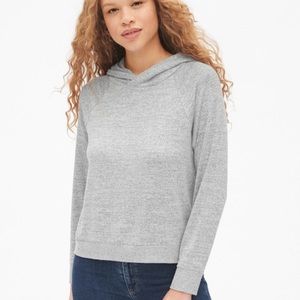GAP soft spun raglan space grey pullover hoodie